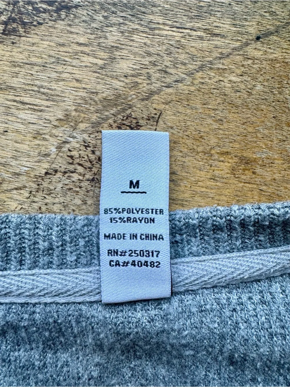 Varley Women’s Gray Ribbed Crewneck Sweater